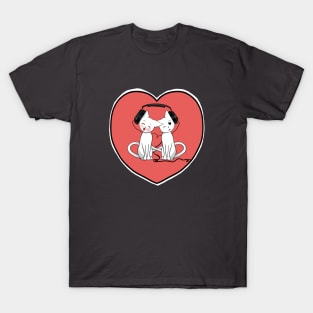 Cats Sharing Tunes T-Shirt